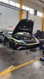 Передний бампер в стиле Tecnica для Lamborghini Huracan LP580 LP610 Evo 2014-2023 Ламборгини Хуракан