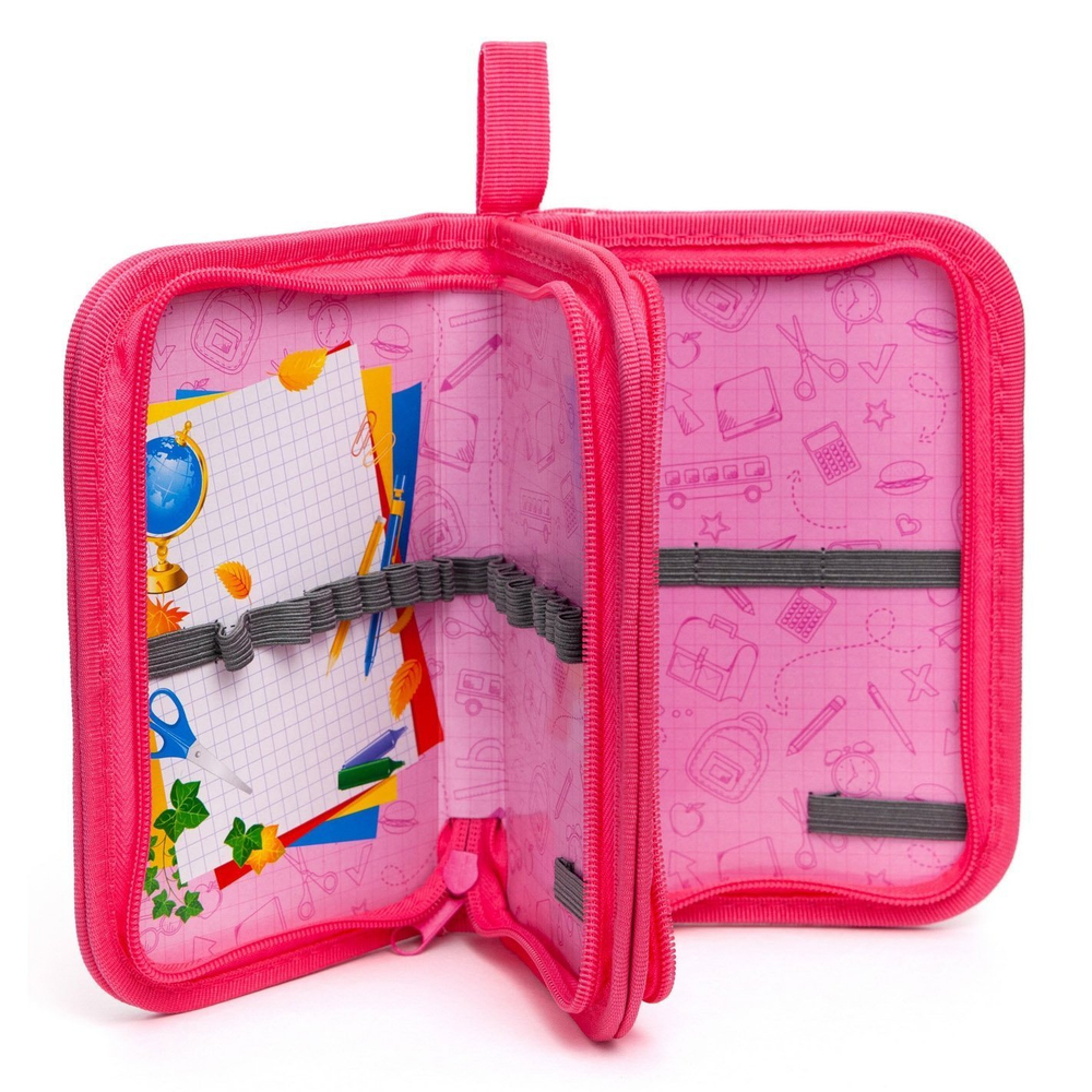 Пенал 2 отделения Alingar, искусственный мех, молния, 115 х 190 мм, "Леопард", леопардовые пятна