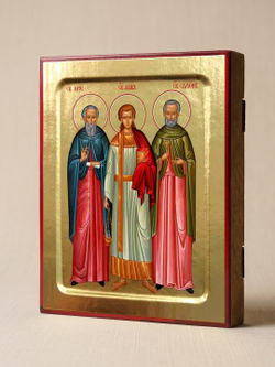 Икона Гурия, Самона и Авива, святых на дереве: 125 х 160 (Синопсисъ)
