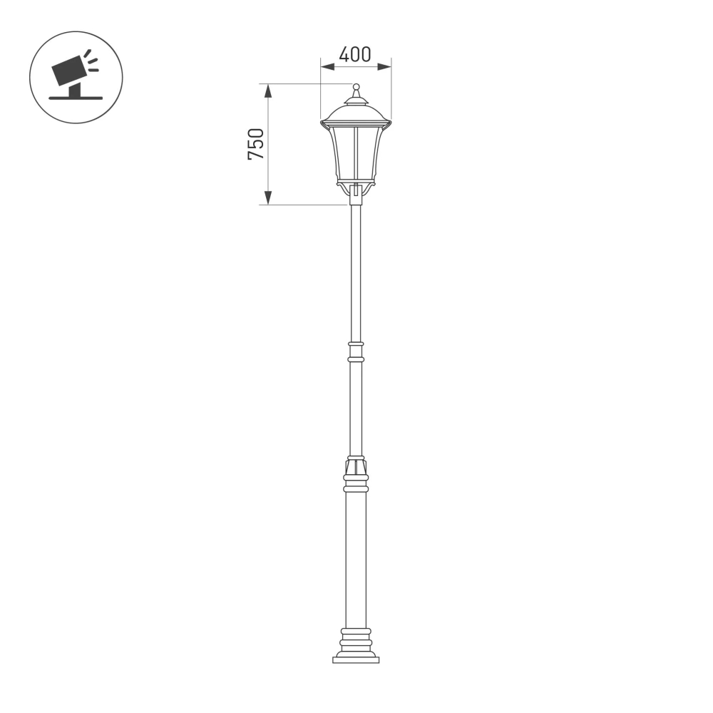 Светильник OXOR-GRADUA-C-400x750-35W Day4000 (BK, 120 deg, 230V) IP65 (Arlight, -) 052391