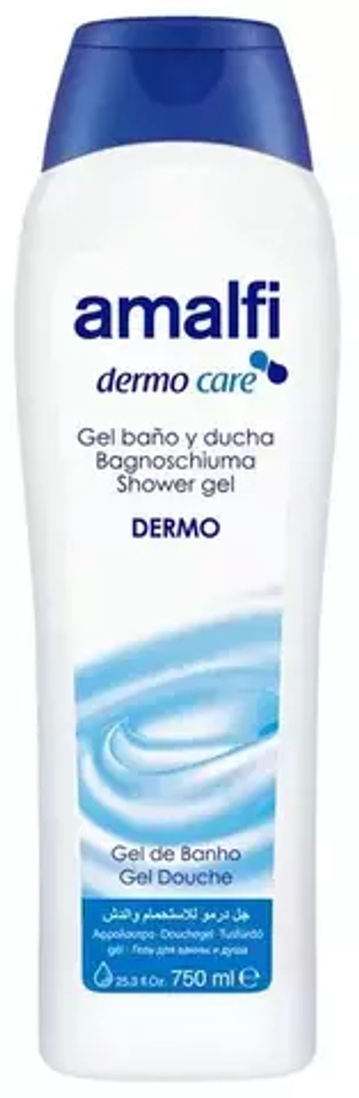 AMALFI 750мл Гель для ванн и душа DERMO/ГИПОАЛЛЕРГЕННЫЙ ДЛЯ ВСЕХ ТИПОВ*16 белый