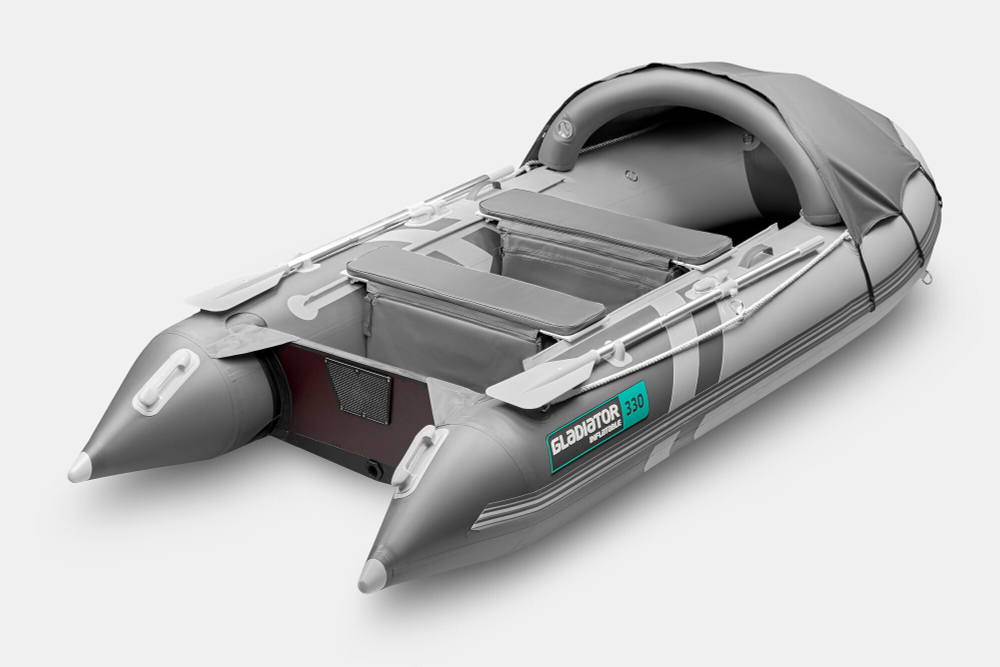 Надувная лодка GLADIATOR C330AL светло-темносерый