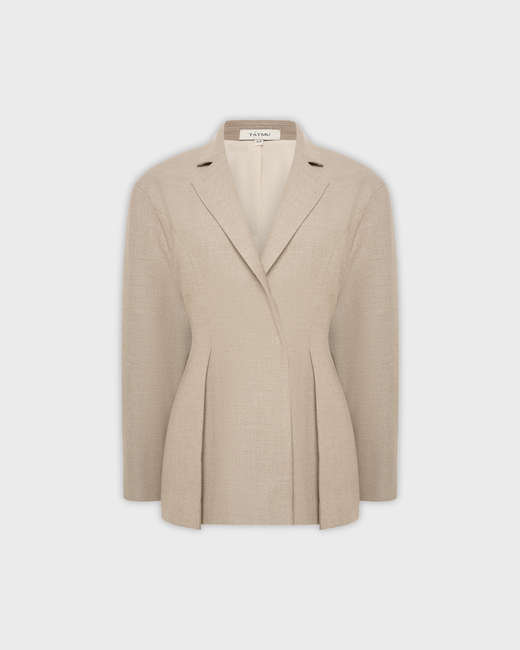 Жакет с объёмными плечами