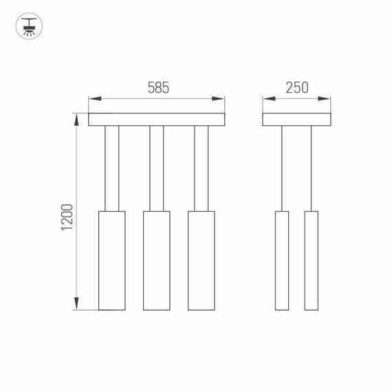 Подвесной светодиодный светильник Arlight SP-Legacy-S585x250-6x6W Warm3000 029101