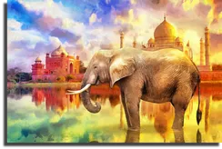 Постер "Слон в Индии"