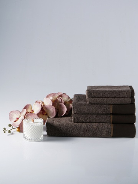Набор полотенец 3шт Claire Batiste Atelier Brise тёмно-коричневый