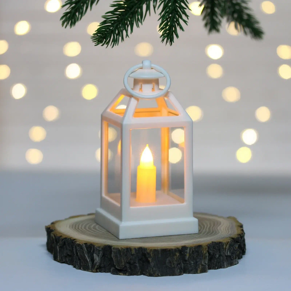 Сувенир с подсветкой «Свеча» 6*12,5 см, Белый (работает от батареек LR44*3)