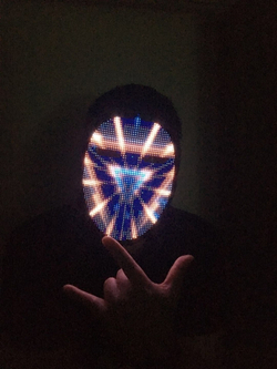 Умная карнавальная маска с LED экраном для лица Cyber face