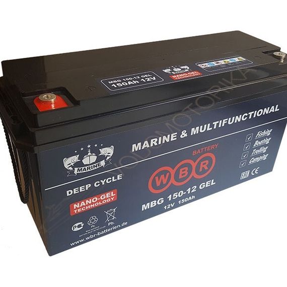 Cвинцово-кислотная аккумуляторная батарея WBR Marine MBG 150-12 GEL