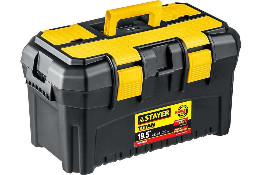 Пластиковый ящик для инструментов STAYER Titan-19 490x262x250 мм (19") 8016-19 38016-19