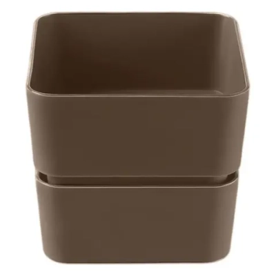 Кашпо для цветов пластиковое 0,45л «Фиори» Трюфель