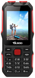 Мобильный телефон OLMIO X02 черно-красный