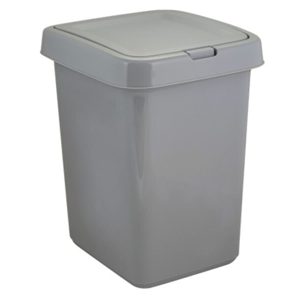 Контейнер для мусора Step с крышкой Push to Open 25л серый