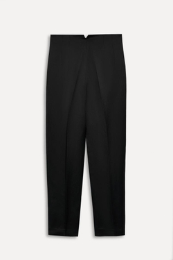 ZARA БРЮКИ ИЗ СМЕСОВОГО ЛЬНА — 50TH ANNIVERSARY, ЧЕРНЫЙ