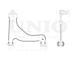 Рычаг подвески поперечный передний нижний правый UNIO SSP-40103