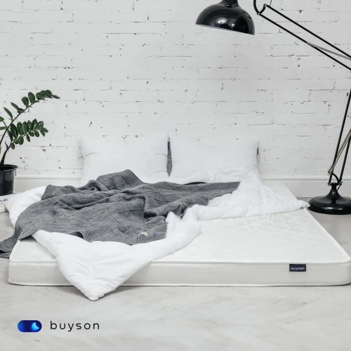 Матрас BuyFirst, 10 см, средняя жесткость, беспружинный