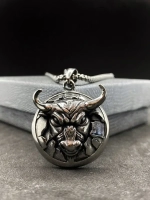 Крупная подвеска Бык на цепочке амулет оберег Чертог Тура