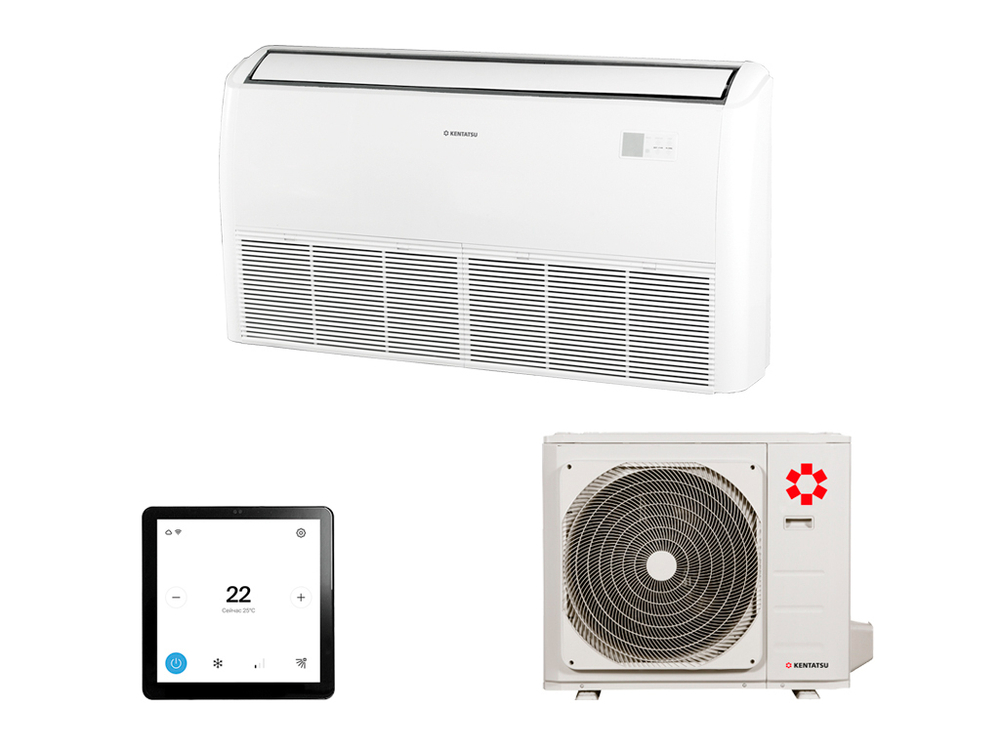 Сплит-система кондиционер напольно-потолочный Kentatsu KSCB105HZRN1W/KSUNB105HZRN1 на 100 м²