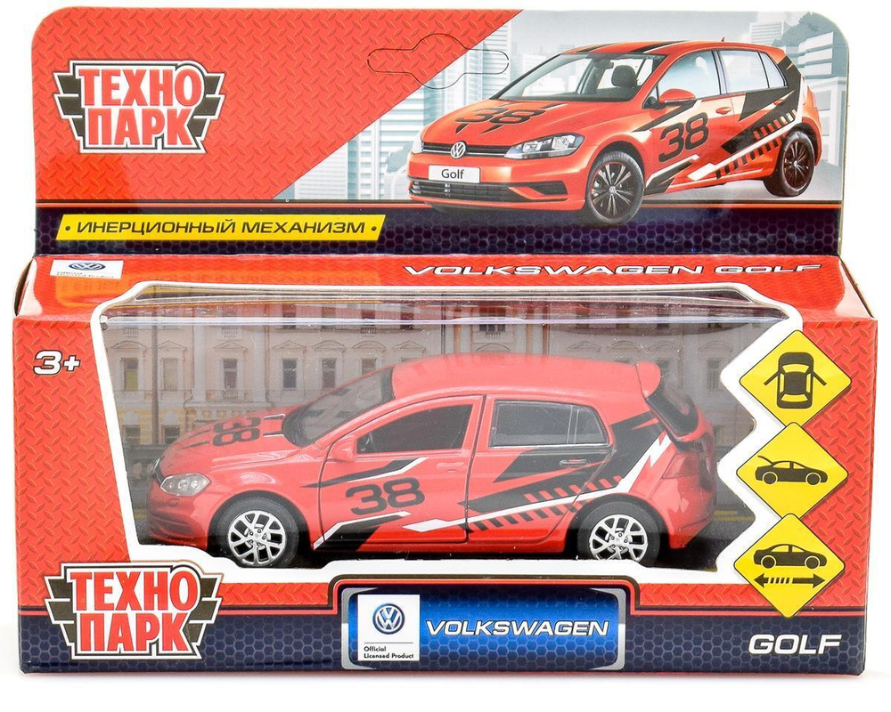 Модель ин. мет. "Volkswagen Golf. Спорт" 12см. открыв. двери, багажн. GOLF-S (Технопарк)