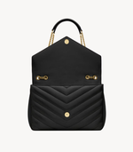 Сумка Saint Laurent Loulou Large из мягкой стёганой кожи ягнёнка, чёрная