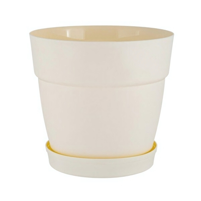 Горшок для цветов InGreen Villa de Fiori с фикс. подд. 2л, D170мм, белоснежный жасмин