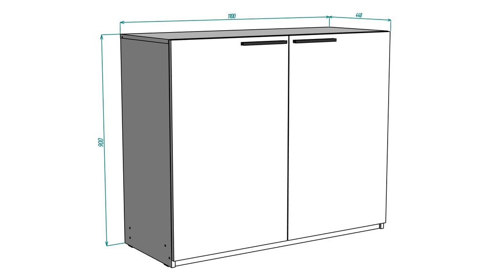 Тумба Лорена Пакс-1 Дуб Табачный U1147 110*44*90 см, Коричневый   Фиеста