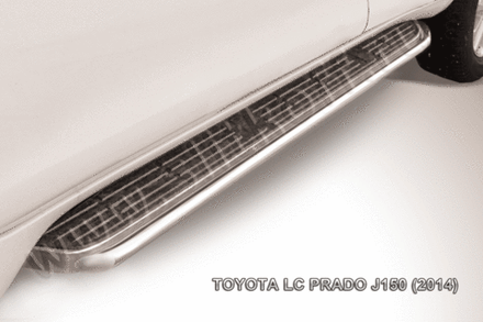 Пороги из нержавейки Toyota Land Cruiser Prado J150 (2013-2017) d42 труба