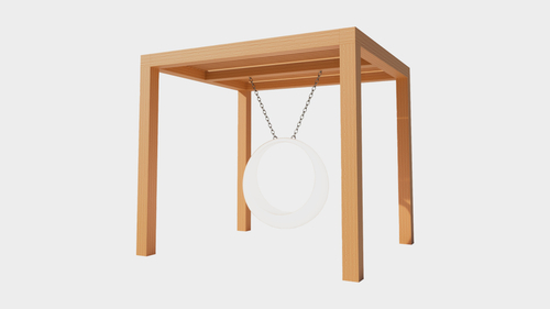 Пергола «Куб» со светящимися LED качелями