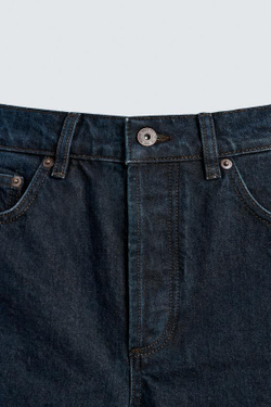 ZARA ДЖИНСЫ STRAIGHT FIT, СИНИЙ