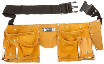 Пояс для инструментов кожаный STAYER MASTER 10 карманов