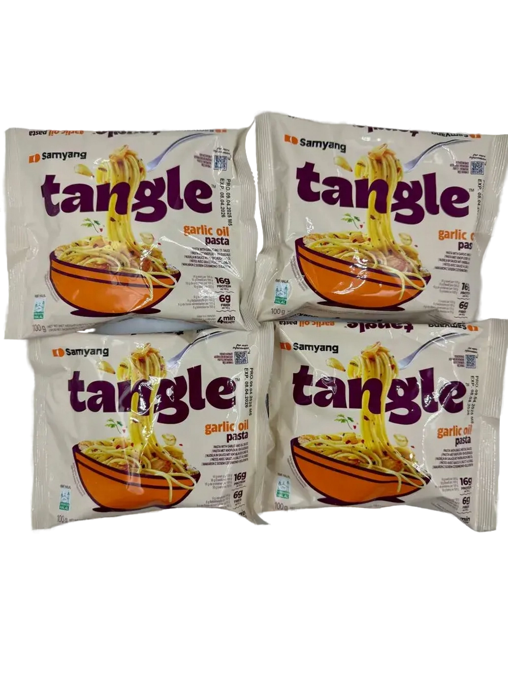 Паста Фетучини в чесночном масле Samyang Tangle, 4шт