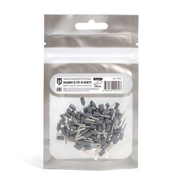 Наконечник НШВИ 0,75-8 мм² серые (в упак 100 шт) КВТ