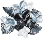 Брошь Shadore Фиалки XZ1498.2 BW/S