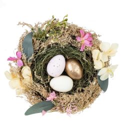 GAEM Изделие декоративное "Гнездо пасхальное", L16 W16 H7 см