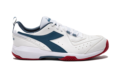 Теннисные кроссовки Diadora S.Challenge 5 Sl Clay - white/oceanview/salsa - White Red Бирюзовый