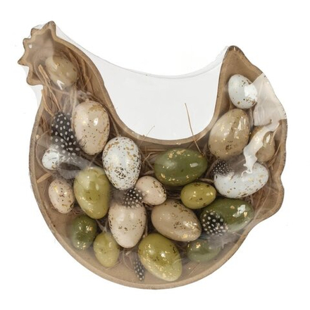 GAEM Набор из 18-ти изделий декоративных подвесных "Яйцо" (4*6, 3*4), L29 W31 H4,5 см