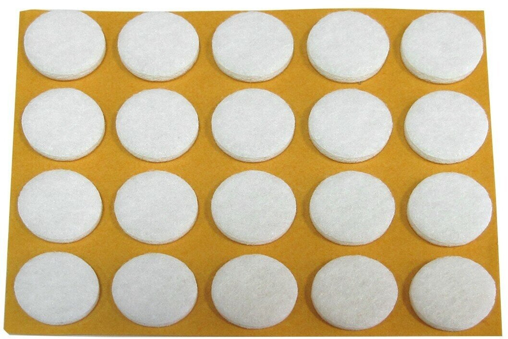 ПУНКТ ФЕТРОВЫЙ ELEMENT САМОКЛЕЯЩИЙСЯ БЕЛЫЙ D18ММ 20ШТ