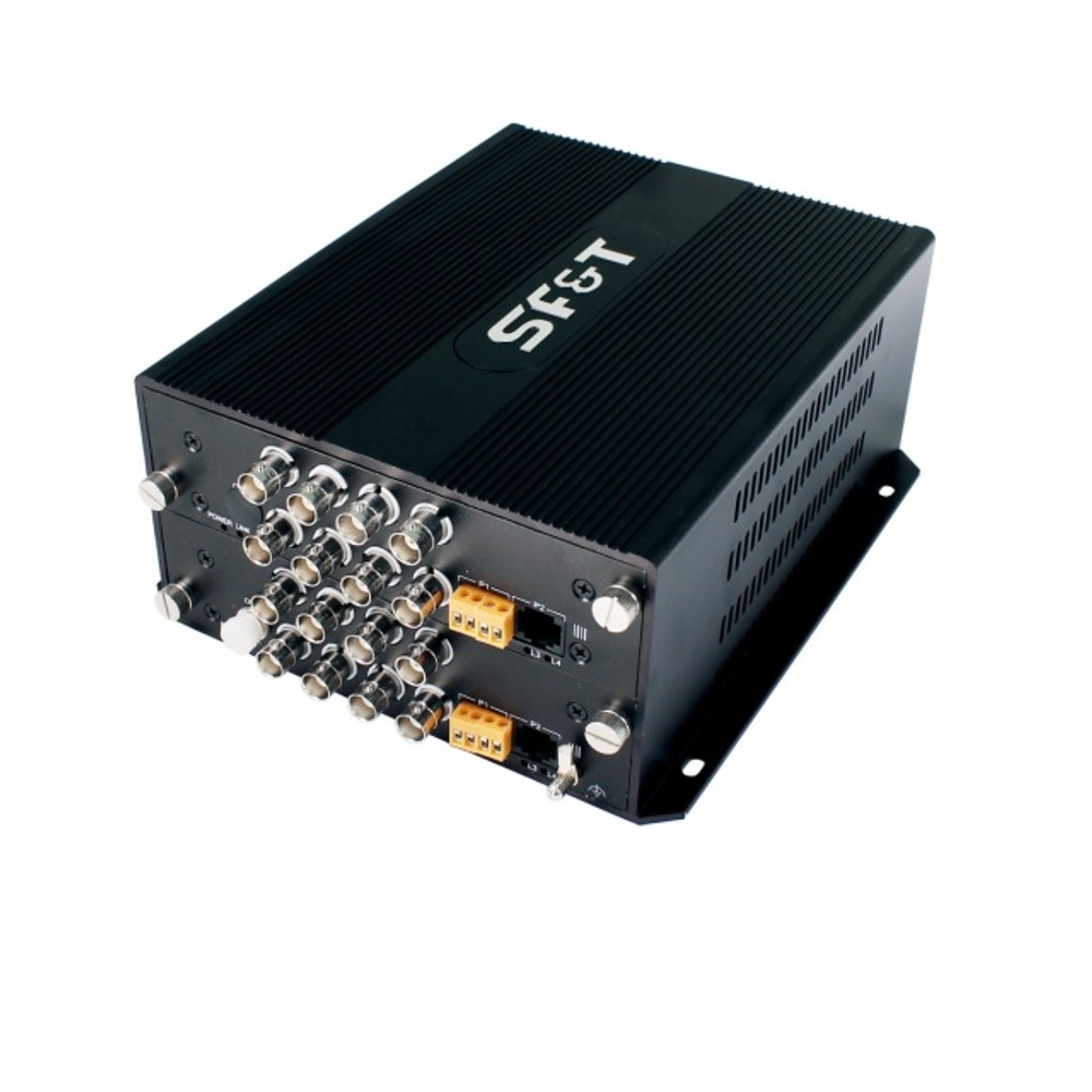 SF160S2R Оптический приёмник 16-ти каналов видео (с разрешением до 960H/700ТВЛ) по одномодовому оптоволокну до 20км