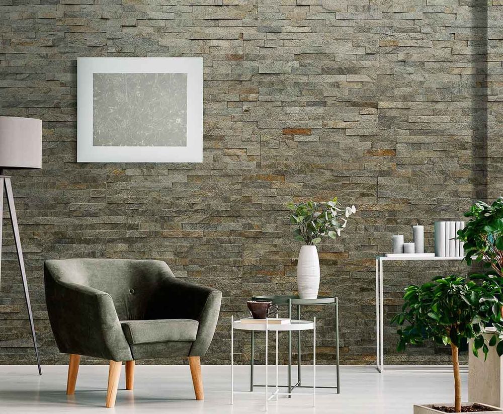 Натуральный камень Кварцит зеленый Pharaon 150x600x10-20 Классик