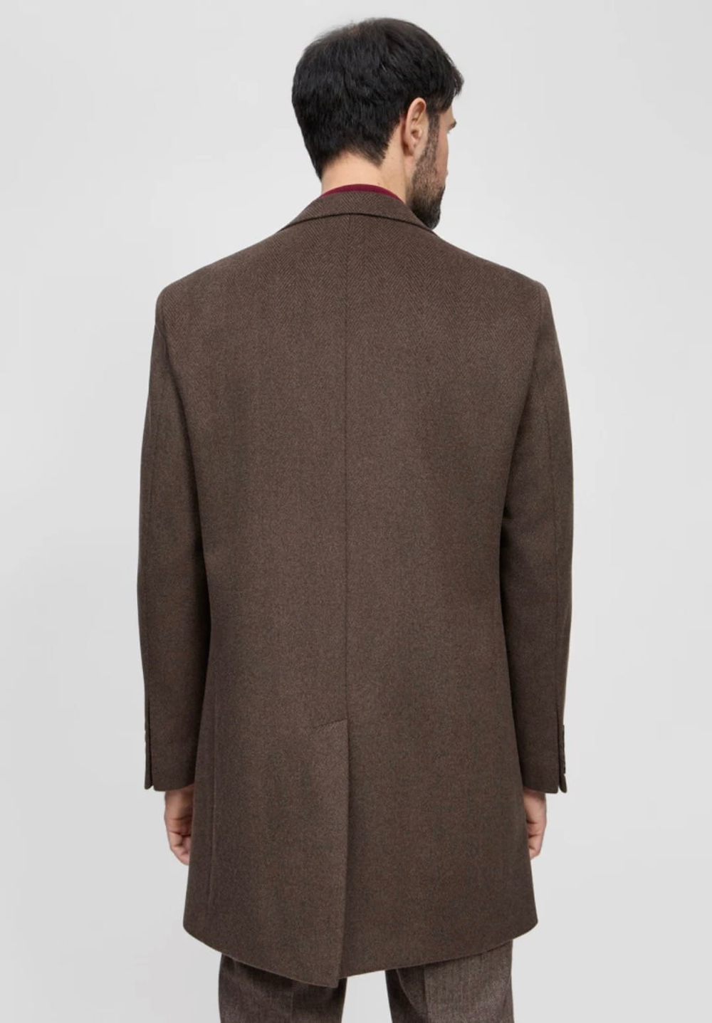 Мужское пальто (коричневое) С43