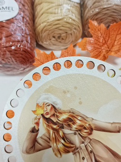 Донышко Принт Девушки-Осень 15см Дизайн в ассортименте