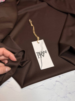 Костюмно-плательная смесовая однотонная поливискоза (64%полиэстер/33%вискоза/3%эластан, Табак, 149, 285 гр/м2)