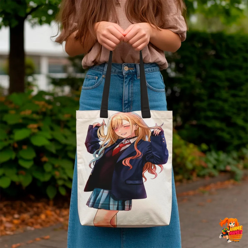 Сумка шоппер с принтом Эта фарфоровая кукла влюбилась