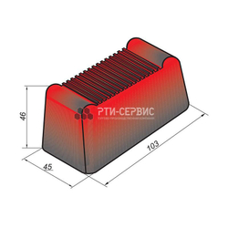 Резиновая накладка (РТИ-СЕРВИС 1061) для страховочной стойки под автомобиль 3-5 т.
