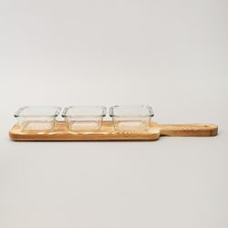 МЕНАЖНИЦА 3-Х СЕКЦИОННАЯ НА ДЕРЕВЯННОЙ ПОДСТАВКЕ 140 МЛ