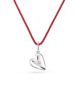 Двусторонняя подвеска Love с розовым фианитом