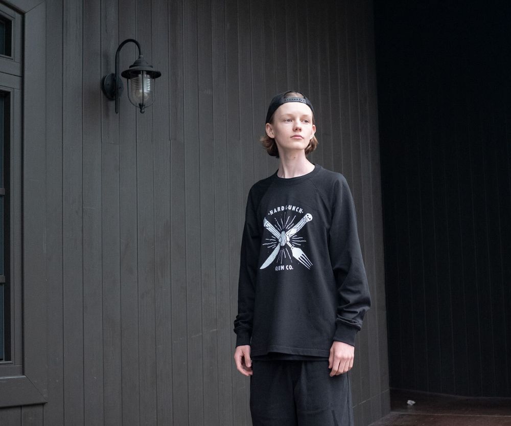 Лонгслив Hardlunch Fork and Knife черный