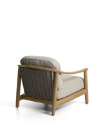 Уличное кресло Elunda из тикового дерева и бежевой веревки