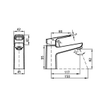 Смеситель для раковины 35к Milardo ATLSB00M01 "Atlantic" литой ХРОМ