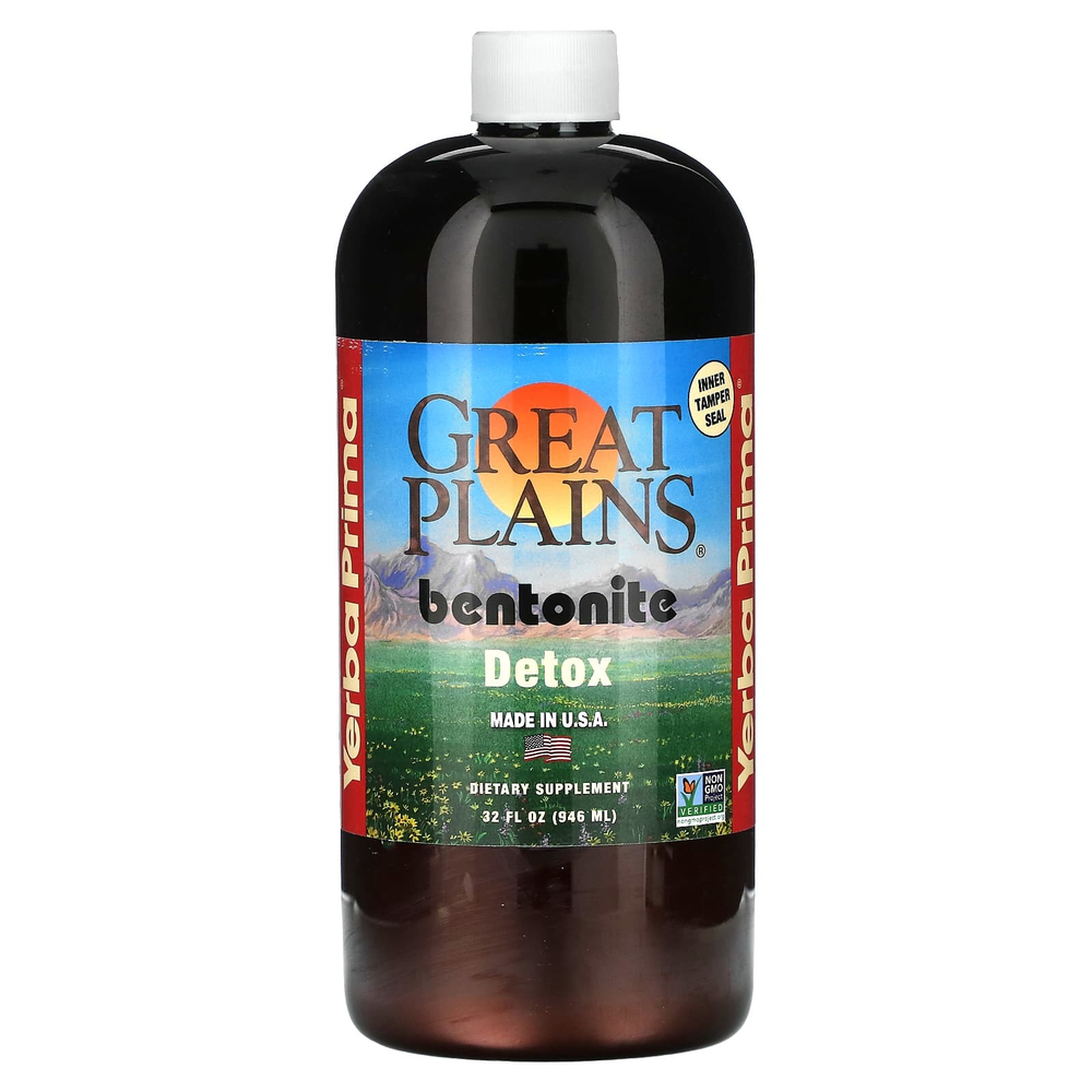 Yerba Prima, Great Plains Bentonite Detox, 946 мл (32 жидк. унц.)
